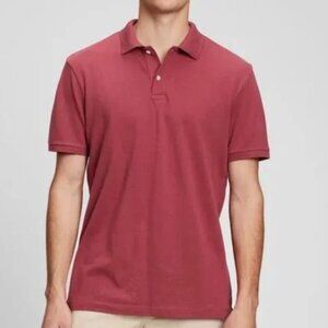 GAP red stretch pique polo shirt XXL